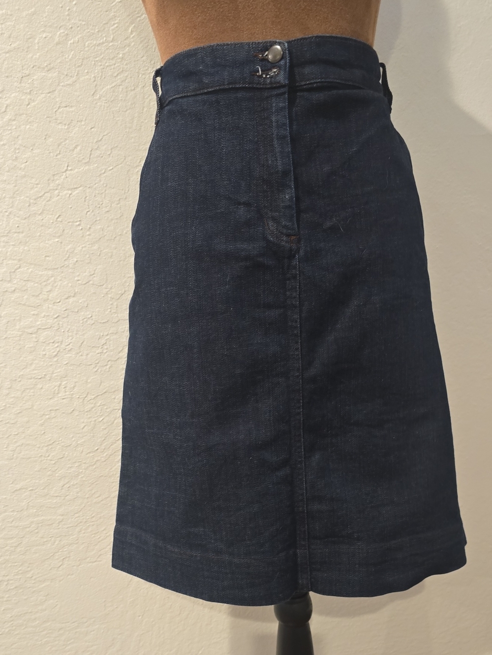 Eileen Fisher Dark Navy Denim Midi Skirt